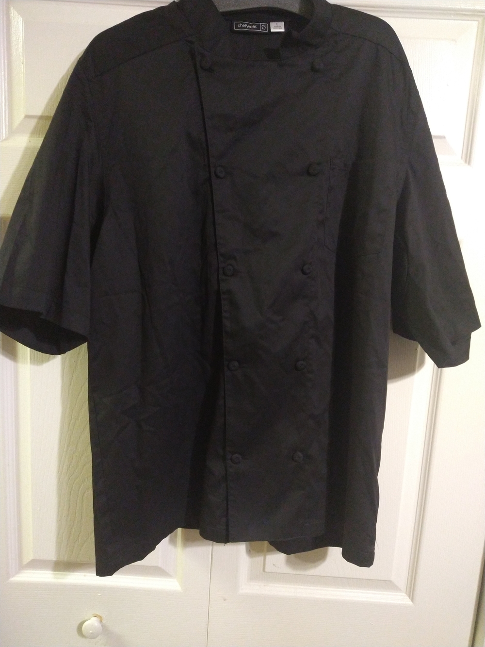 ChefWorks Men's Black Short-Sleeve Lightweight Chef Jacket